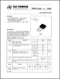 TPDV1025 datasheet: ALTERNISTORS TPDV1025