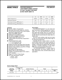 V54C3256164VBUT6 datasheet: 256Mbit (16M x 16)  SDRAM, LVTTL, ultra low power, 6ns V54C3256164VBUT6