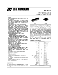 MK5027N datasheet: SS7 SIGNALLING LINK CONTROLLER MK5027N