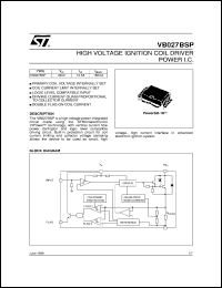 VB027BSP datasheet: HIGH VOLTAGE IGNITION COIL DRIVER POWER IC VB027BSP