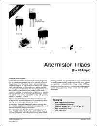 Q2025P datasheet: Alternistor triac, 25A, 200 Volt Q2025P
