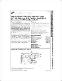 ADC12L030CIWM datasheet: 3.3V Self-Calibrating 12-Bit Plus Sign Serial I/O A/D Converters with MUX and Sample/Hold ADC12L030CIWM