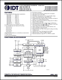 IDT72V3650L10PF datasheet: 3.3V, high-density, low power, 2048 x 36-bit FIFO, 10ns IDT72V3650L10PF