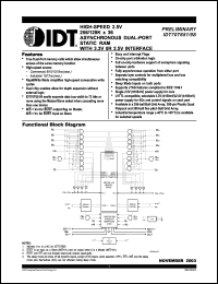 IDT70T659S012BC datasheet: High-speed 2.5V 128 x 36 asynchronous dual-port static RAM, 12ns IDT70T659S012BC