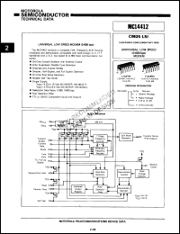MC14412VL datasheet: Universal low speed modem MC14412VL