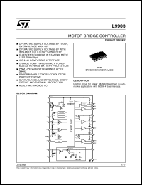 L9903 datasheet: MOTOR BRIDGE CONTROLLER L9903