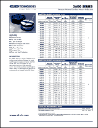 266R8 datasheet: Bobbin wound surface mount inductor (unshielded type). Nominal inductance (1Hz, 100mV) 6.8uH. 266R8