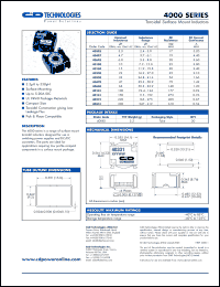 406R8 datasheet: Toroidal surface mount inductor. Nominal inductance (10kHz, 100mV AC) 6.8uH. 406R8
