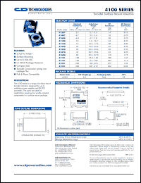 412R7 datasheet: Toroidal surface mount inductor. Nominal inductance (10kHz rms 10mV AC) 2.7uH. 412R7