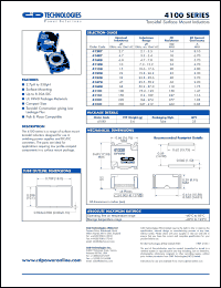 416R8 datasheet: Toroidal surface mount inductor. Nominal inductance (10kHz rms 10mV AC) 6.8uH. 416R8