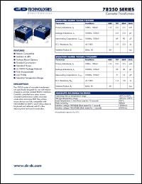 78250M datasheet: Converter transformer. 78250M