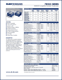 78253/35 datasheet: MAX253 compatible converter transformer. 78253/35