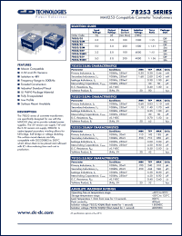 78253/55V datasheet: MAX253 compatible converter transformer. 78253/55V