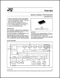 TDA7403D datasheet: BASIC SIGNAL PROCESSOR TDA7403D