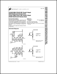 CD4011BMJ/883 datasheet: Quad 2-Input NOR/NAND Buffered B Series Gate CD4011BMJ/883