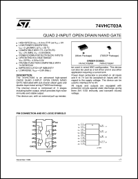 74VHCT03A datasheet: QUAD 2-INPUT OPEN DRAIN NAND GATE 74VHCT03A