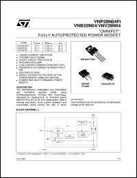 VNV28N04 datasheet: OMNIFET FULLY AUTOPROTECTED POWER MOSFET VNV28N04