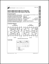 CD40175BMJ/883 datasheet: Hex/Quad D Flip-Flop CD40175BMJ/883