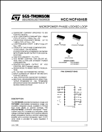 HCF4046B datasheet: MICROPOWER PHASE-LOCKED LOOP HCF4046B