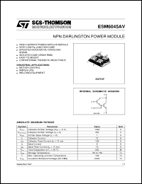 ESM6045AV datasheet: NPN DARLINGTON POWER MODULE ESM6045AV