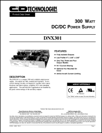 DNX301-U4F datasheet: 300 watt DC/DC power supply. DNX301-U4F