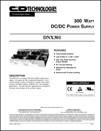 DNX301-U4G datasheet: 300 watt DC/DC power supply. DNX301-U4G