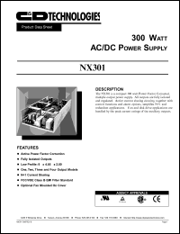 NX301-U3B datasheet: 300 watt AC/DC power supply. NX301-U3B