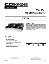 NX350-U4D datasheet: 350 watt AC/DC power supply. NX350-U4D