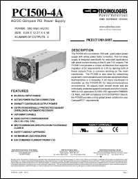 PCI500-4A datasheet: AC/DC compact power supply. 500W AC/DC. PCI500-4A
