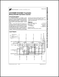 CD4029BMW/883 datasheet: Presettable Binary/Decade Up/Down Counter CD4029BMW/883