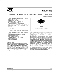 STLC5046 datasheet: PROGRAMMABLE FOUR CHANNEL CODEC AND FILTER STLC5046