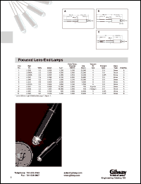 173-14 datasheet: Midget flanged base lens-end lamp. 3.50V, 0.600A, 12000Lux. 173-14