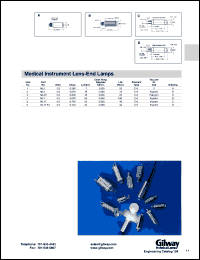 ML7 datasheet: Krypton medical instrument lens-end lamp. 3.5 volts, 0.600 amps, 24 lumens. ML7