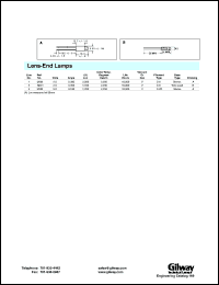 L105 datasheet: Vacuum lens-end lamp. 5.0 volts, 0.180 amps, 1200 lux. L105