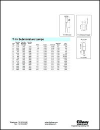 8631 datasheet: T-1 3/4  subminiature, wire lead lamp. 1.35 volts, 0.060 amps. 8631