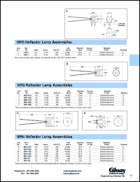 MR6-187 datasheet: MR6 reflector lamp assembly. 4.2 volts, 1.05 amps. MR6-187