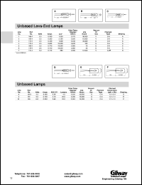 180-1 datasheet: Unbased lens-end lamp. 2.5V, 0.350A, 2.100 lux. 180-1