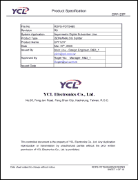 CPF127F datasheet: Product type: ISDN/ANALOG splitter. System application: asymmetric digital subscriber line. CPF127F