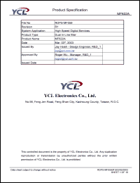 MF622A datasheet: Product type: dual in-line filter. System application: high speed digital services. MF622A