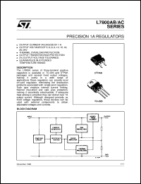 L7806ACD2T datasheet: PRECISION 1A REGULATORS L7806ACD2T