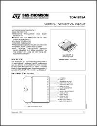 TDA1675A datasheet: Vertical deflection circuit TDA1675A