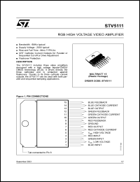 STV5111 datasheet: RGB high voltage video amplifier STV5111