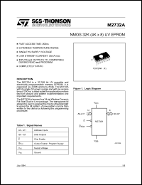 M2732A-20F6 datasheet: NMOS 32K (4K x 8) UV EPROM, 200ns M2732A-20F6