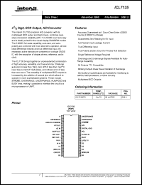 ICL7135CPI datasheet: 4 1/2 digit, BCD output, A/D converter ICL7135CPI