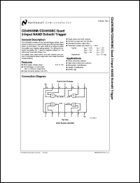 CD4093BMJ/883 datasheet: Quad 2-Input NAND Schmitt Trigger CD4093BMJ/883