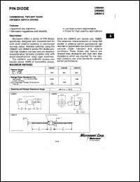 UM9401 datasheet: 50V pin diode for high quantity applications UM9401