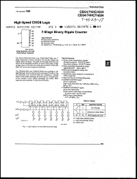 CD54HCT4024F datasheet: 7-stage binary ripple counter CD54HCT4024F