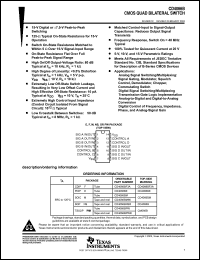 CD4066BPW datasheet: CMOS quad bilateral switch CD4066BPW