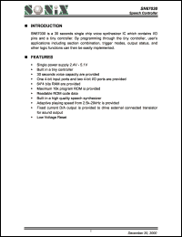 SN67030 datasheet: 3 V, speech controller SN67030