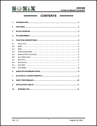 SNC688 datasheet: 3 V, 4-channel speech controller SNC688